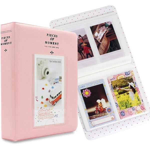 64 zakken naamkaartstukken voor Fujifilm Instax Mini 8 / 7s / 70/25 / 50s / 90 (roze)