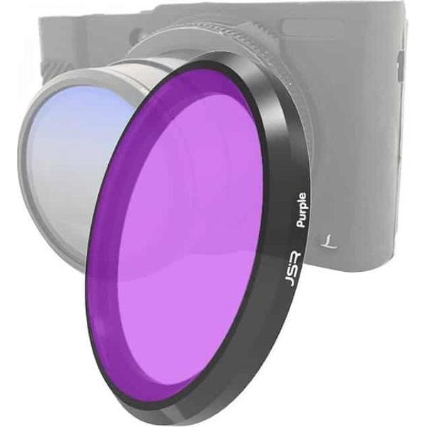 JSR gekleurde lensfilter voor Panasonic LUMIX LX10 (paars)