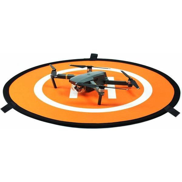 Draagbare parkeerschort RC Drone Quadcopter Snel opvouwbaar landingsplatform Asfaltparking voor DJI Mavic Pro / Phantom 3/4, diameter 75 cm (oranje + blauw)