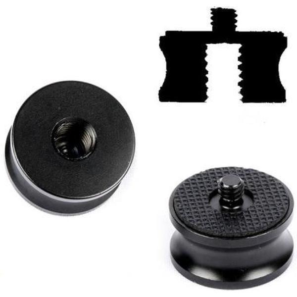 3 STKS 3/8 inch Vrouwelijke naar 1/4 inch Mannelijke Schroef Aluminiumlegering Adapter