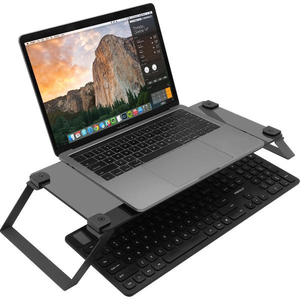 Macally Spacestand Standaard Gehard Glas voor Monitors en Laptops