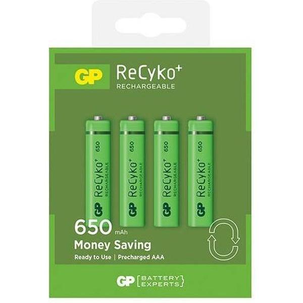 GP ReCyko Rechargeable AAA batterijen 650mAh - 4 stuks