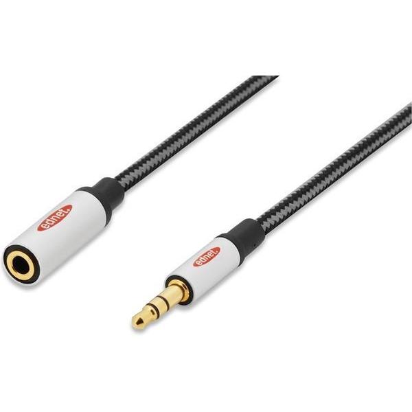 Ednet Audio Verlängerungskabel, stereo 3.5mm St/Bu, 3.0m