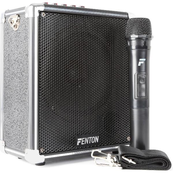 Draagbare speaker - Fenton ST040 draagbare speaker met Bluetooth, mp3 speler en draadloze microfoon