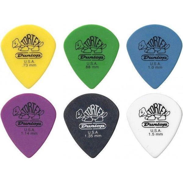 Dunlop plectrum Tortex Jazz III XL pick SET 0.73 mm - 1.50 mm 6-pack