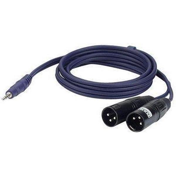 DAP Audio Aux naar XLR Overgangskabel 1,5m - Mini Jack stereo naar 2x XLR Male - 1,5m