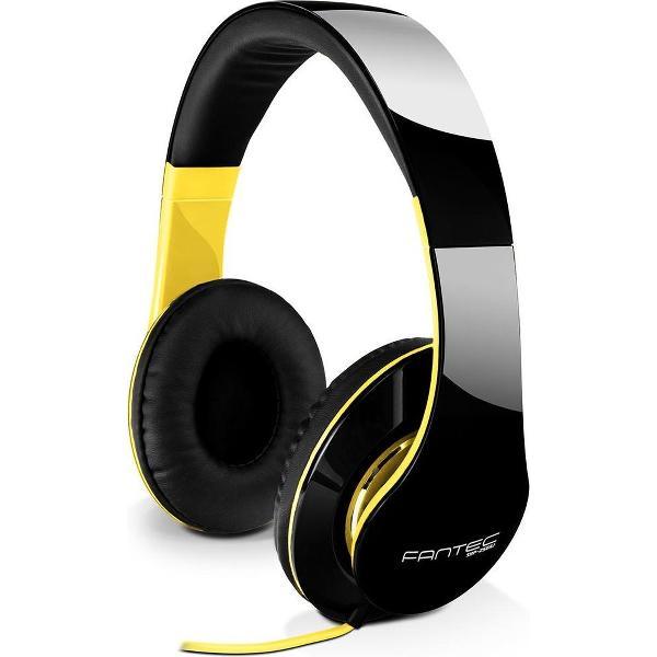 Fantec SHP-250AJ Hoofdtelefoons Hoofdband Zwart, Geel