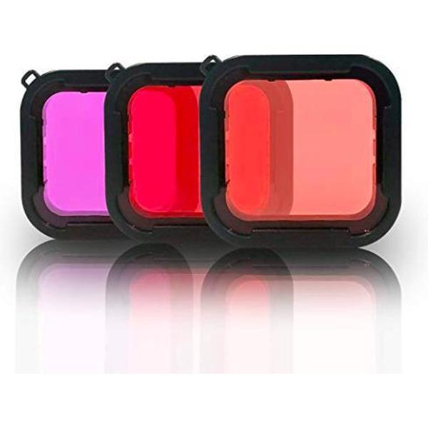 Onderwater Duik Filter Set voor GoPro Hero 5 6 7 Super Suit Housing – 3 Pack