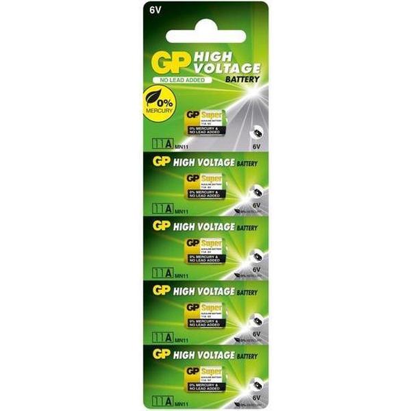 5 Stuks (1 Blister a 5st) - GP A11 MN11 11A 6V alkaline batterij
