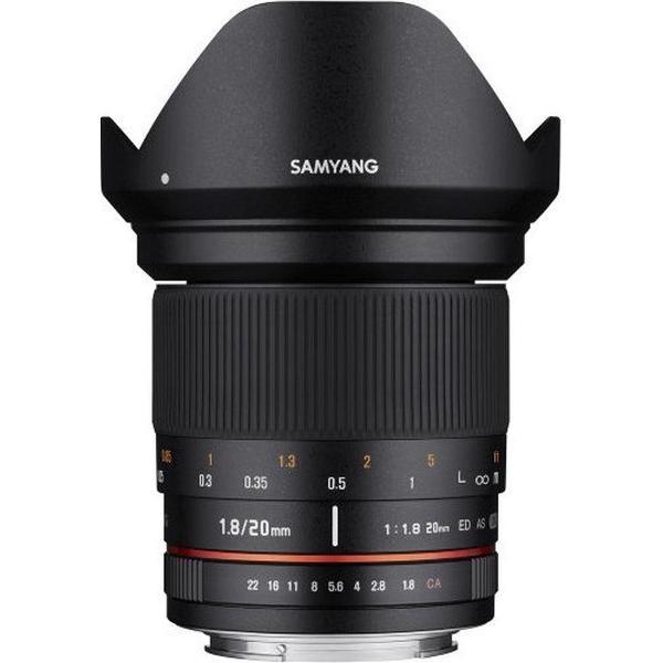Samyang 20mm - F1.8 ED AS UMC - Geschikt voor Sony Systeemcamera's
