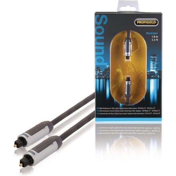 Profigold PROA5601 Digitale Audiokabel Toslink Male - Toslink Male 1.00 M Antraciet