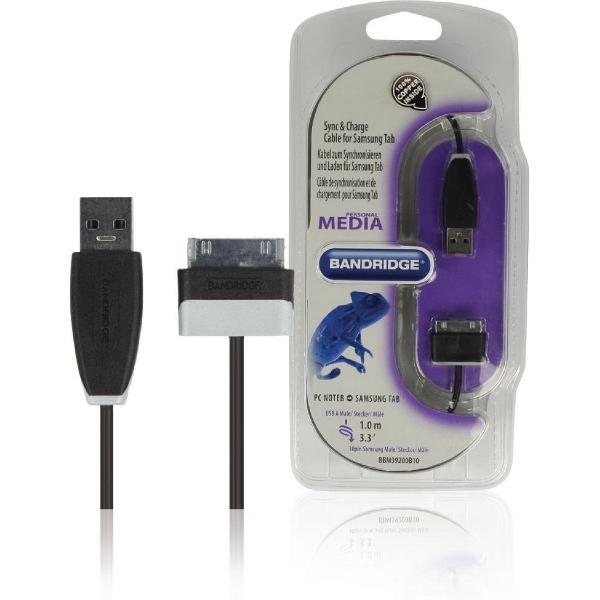 Bandridge Bbm39200b10 Samsung Tab Synchronisatie- en Oplaadkabel 1,00 M