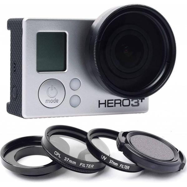 37mm Lens / UV Filter / Polarizer Set voor GoPro