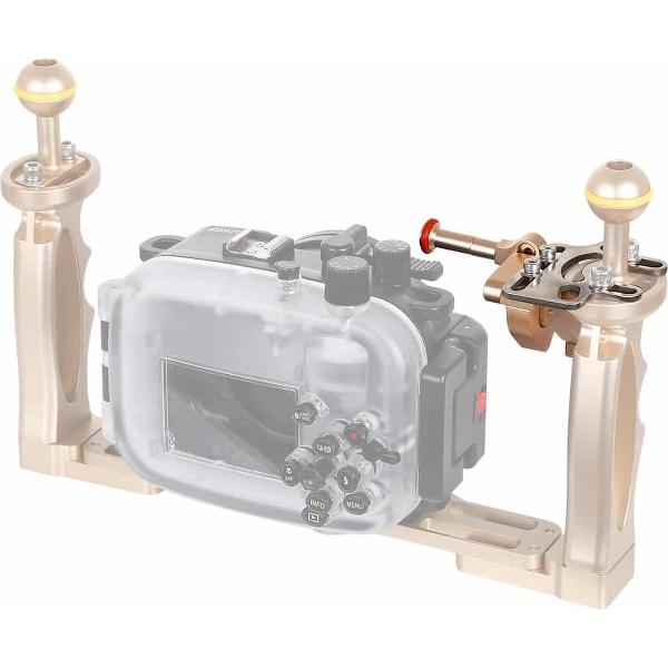 PULUZ Ontspanknop Trigger Verlengstuk Adapter Hendelsteun voor onderwaterarmsysteem (goud)