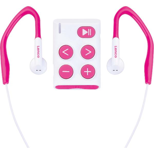 Lenco Xemio-154PK - Sport MP3-Speler Incl. sport oordopjes 4GB Micro SD-card - Roze
