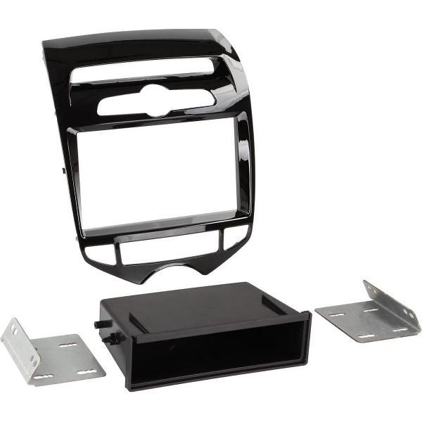 2-DIN Paneel Hyundai iX 20 met pocket en automatic climate control 2010-2017 Kleur: piano Zwart