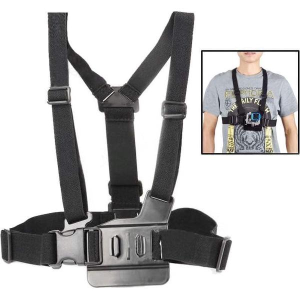 ST-26 aanpassing elastische lichaamskoordriemen riem voor GoPro NIEUWE HERO / HERO6 / 5/5 sessie / 4 sessie / 4/3 + / 3/2/1, Xiaoyi en andere actiecamera's (zwart)