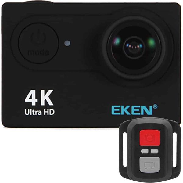 EKEN H9R Ultra HD 4K WiFi Sportcamera met afstandsbediening & waterdichte behuizing, Sunplus SPCA6350, 2,0 inch LCD-scherm, 170 graden groothoek 6G + 1IR-lens (zwart)