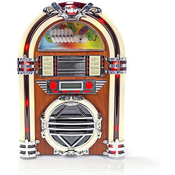 Tafelradiojukebox - Retro Jukebox - FM/AM radio - CD speler - 3W Speaker - Verlichting