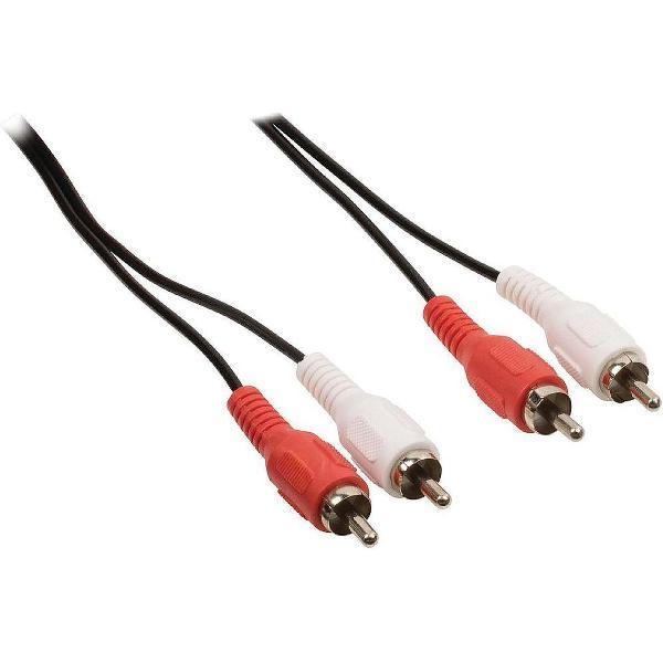 Valueline Analoge RCA audiokabel 2x RCA mannelijk - 2x RCA mannelijk 5,00 m zwart