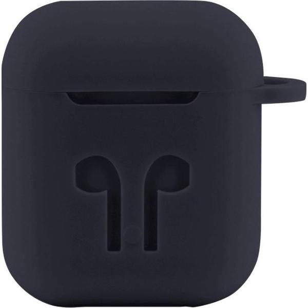 Case Cover Voor Apple Airpods - Siliconen Donkergrijs Watchbands-shop.nl