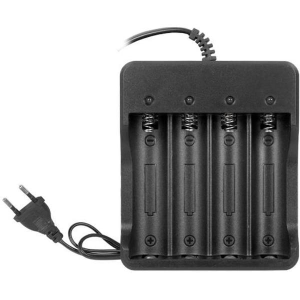 Oplader voor 4 batterijen 18650 LTC LL98/4 - 4,2 V DC 1200MA