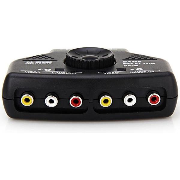 AV-2 Multi Box RCA-apparaat TV Video Extender Switch Selector + 3RCA-kabel, 2 ingangen en 1 uitgangssysteem