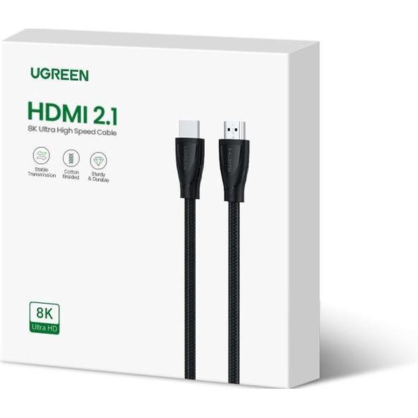 UGREEN - 8K HDMI Kabel 8K @ 60Hz / 4K @ 120Hz - 1m - HDMI 2.1 - Zwart