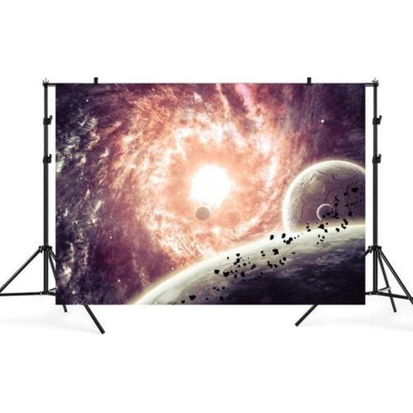 2.1mx 1.5m Zwart Gat Sterrenhemel Themafeest Kinderstudio Fotografie Achtergronddoek (TK17)