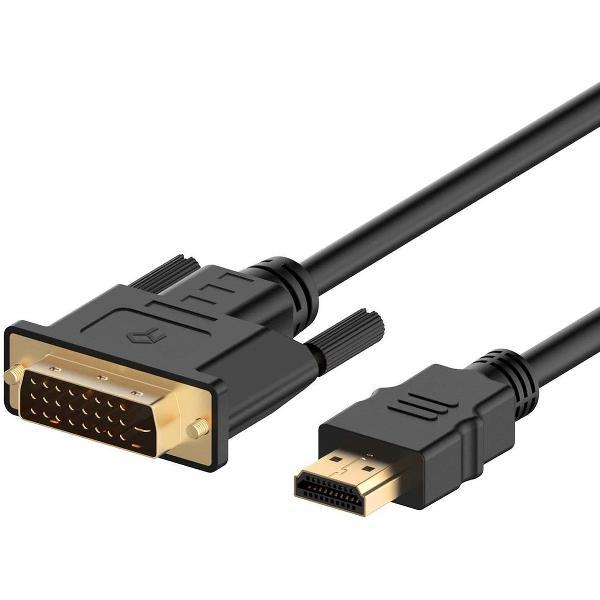 HDMI naar Displayport - ZINAPS aansluitkabel HDMI naar DVI, 1080P CL3 Beoordeeld High Speed ​​bidirectionele Kabel, 1,8m, Zwart