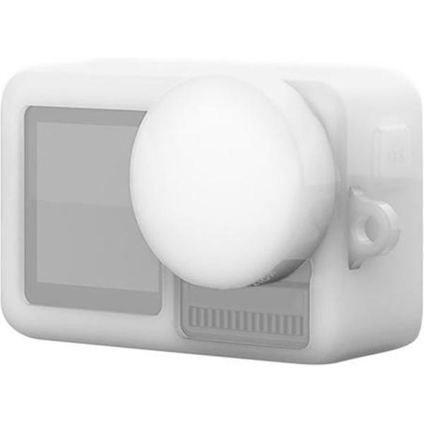 Siliconen beschermhoes met lensafdekking en lanyards voor DJI Osmo Action (transparant)