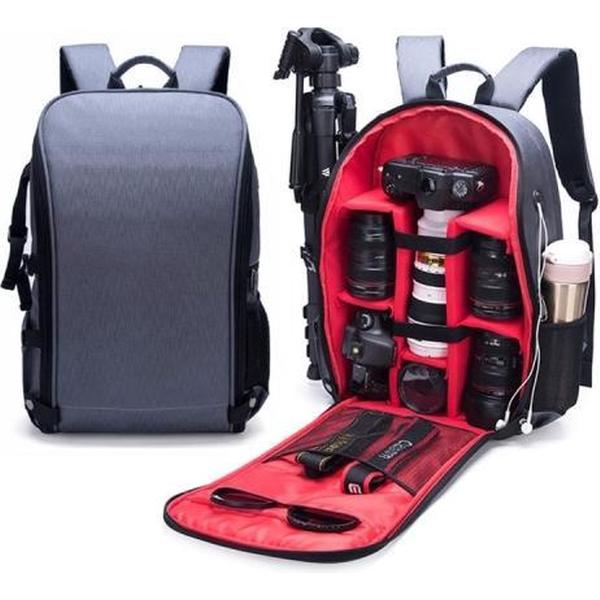 SLR-cameratas Anti-diefstal Waterdichte schoudertas met grote capaciteit Buitenfotografie Tas Mode camerarugzak (rood)