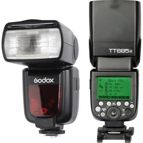Godox TT685N 2,4 GHz draadloos 1 / 8000s High-Speed Sync TTL Flash Speedlite voor Nikon-camera (zwart)
