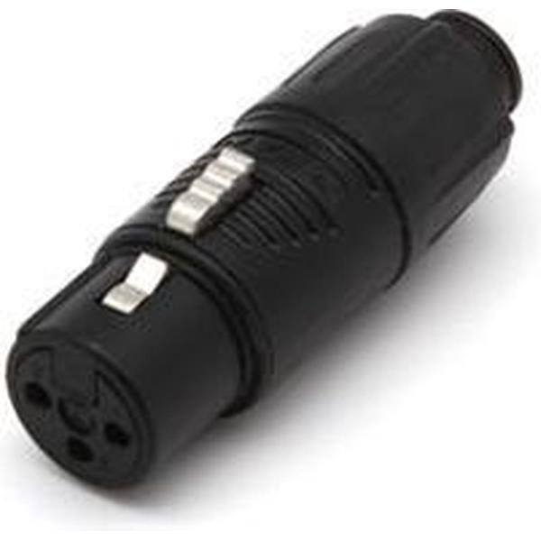 REAN TINY - XLR-ADAPTER VROUWELIJK NAAR MANNELIJK - ZWART (RA3FTB)
