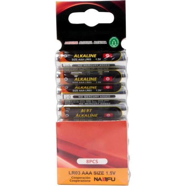 Batterij - Aigi Sio - AAA/LR03 - 1.5V - Alkaline Batterijen - 8 Stuks