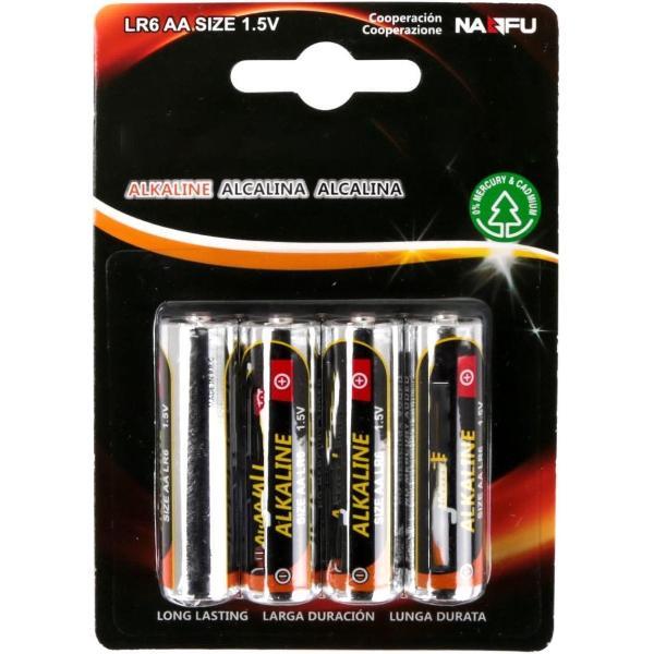 Batterij - Aigi Baty - AA/LR06 - 1.5V - Alkaline Batterijen - 4 Stuks - BSE