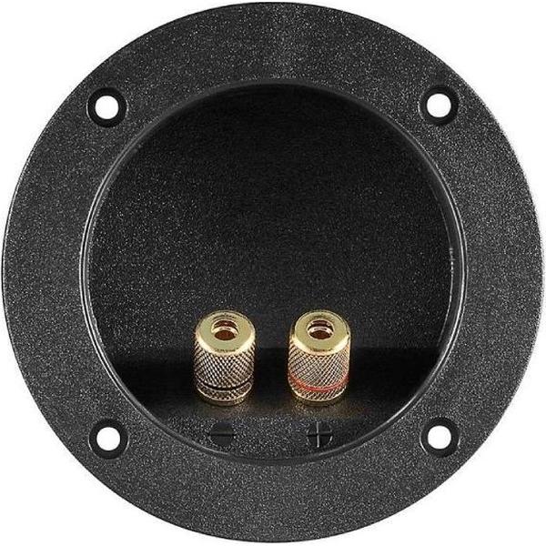 Goobay Enkele ronde luidspreker terminal met schroef-/banana aansluitingen