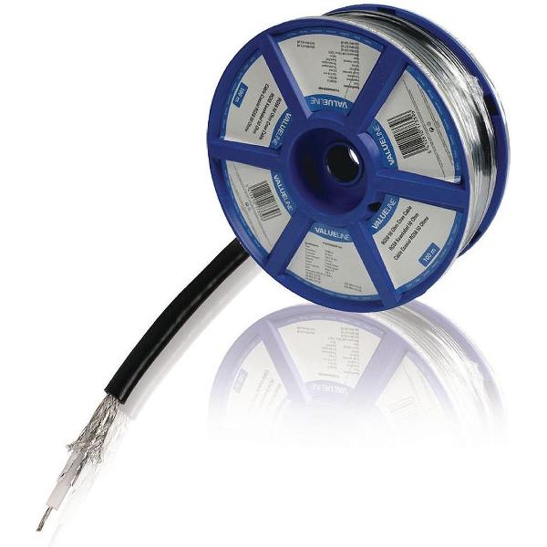 Valueline VLSR40902R100 coax-kabel 100 m Zwart