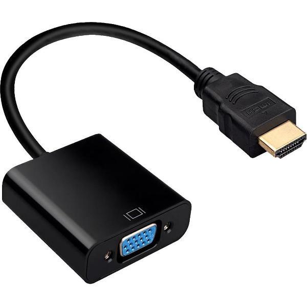 HDMI naar VGA Adapter Kabel - HDMI Adapter - HDMI naar VGA Kabel Converter - HDMI VGA Adapter 1080p Kwaliteit - Kabellengte 16cm - Zwart