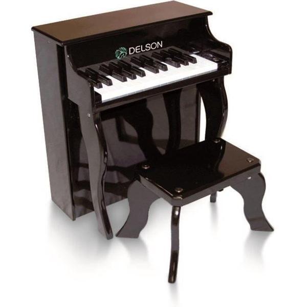 Staande zwarte kinderpiano 25 toetsen
