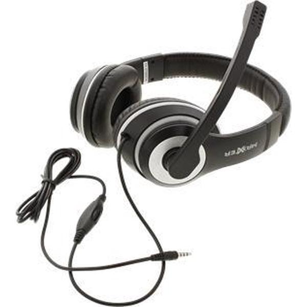 Maxxter Stereo Koptelefoon - Inclusief Microfoon | Headphone With Rotating Microphone Boom | Zwart