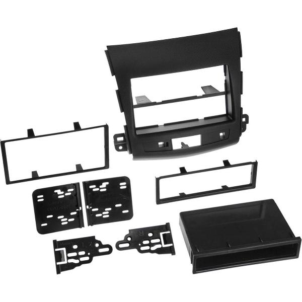 2-DIN Paneel Citroën C-Cross - Peugeot 4007- Mitsubishi Outlander 2007-2012 Kleur: Zwart