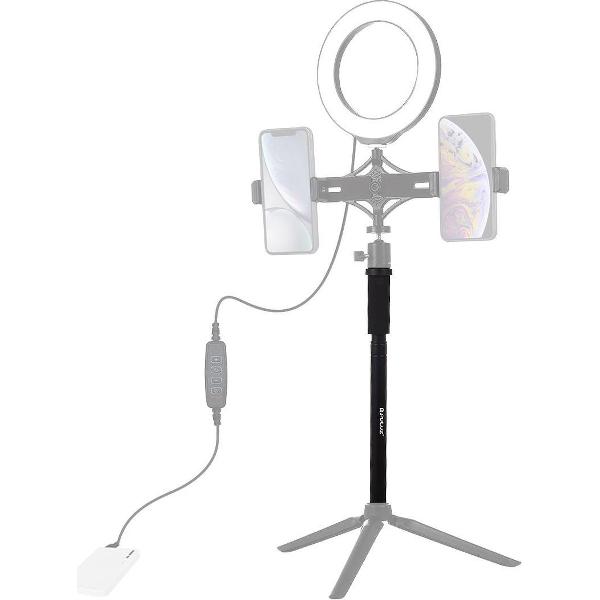 PULUZ Handheld verstelbare aluminium statief Monopod verlenging centrale asstang
