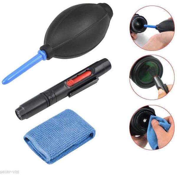3-in-1 reinigingsset voor cameralens