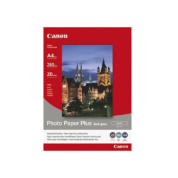 Canon Fotopapier Plus SG-201 (A4) fotopapier DIN-A4 (20 Vel), 260 g/qm