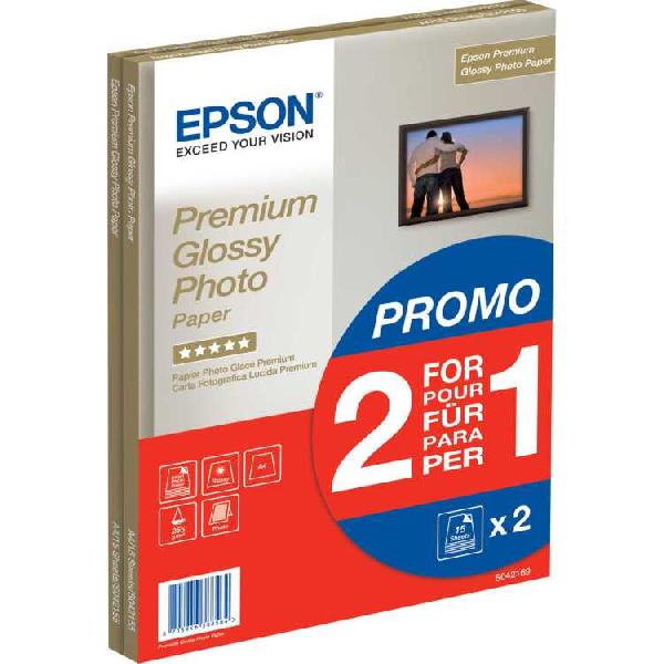 Epson Premium Glossy Photo Paper S042169 fotopapier C13S042169, Duo Pack