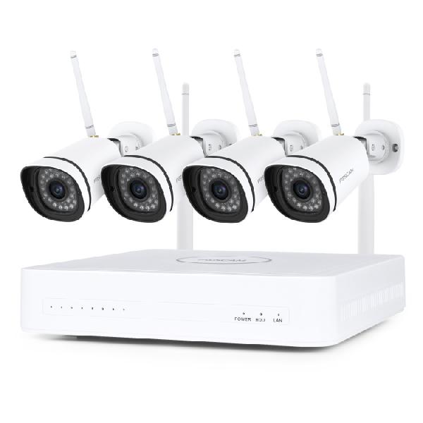 Foscam FN8108W-B4-1T, 2K/3MP 8-kanaals WiFi beveiligingsset beveiligingscamera